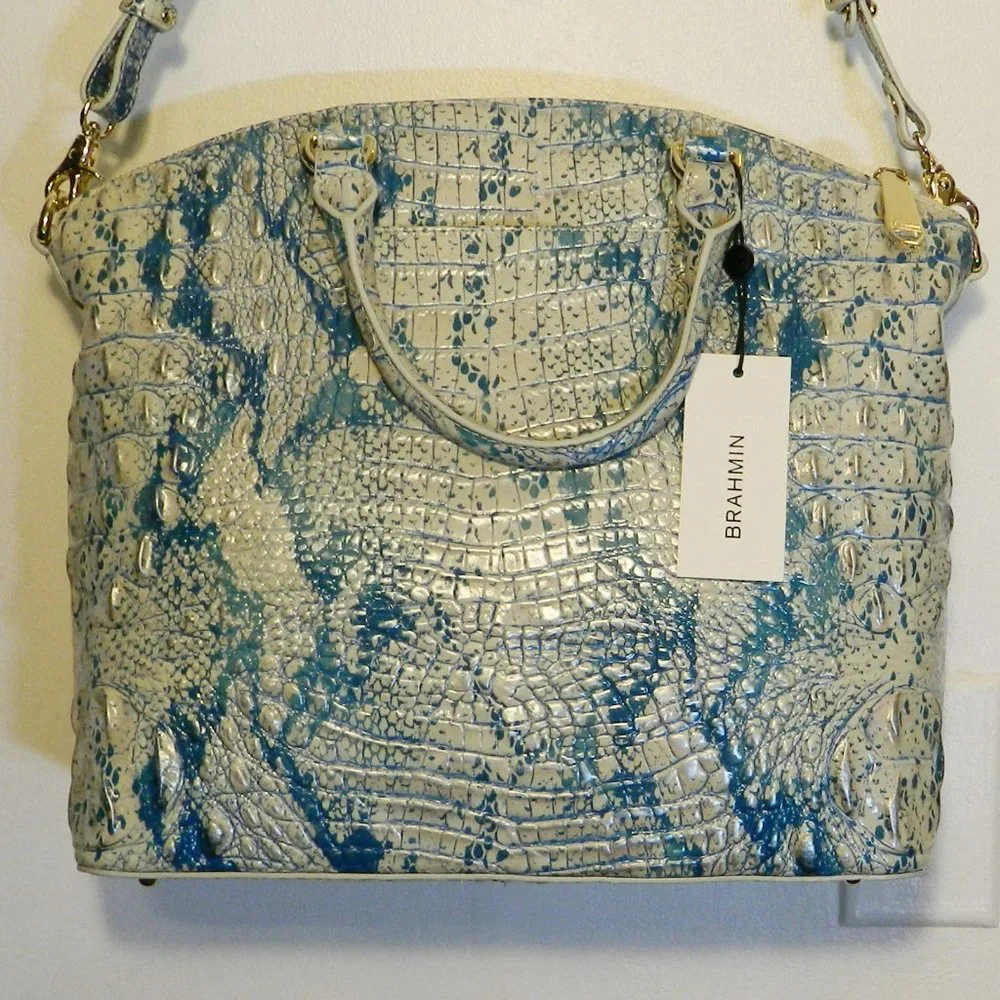 Brahmin $345 Large Duxbury Satchel Mesmerized Melbourne NWT!